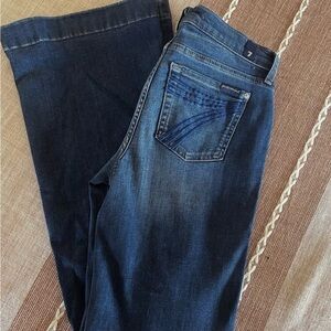 7 For All Mankind Deep Indigo Flare Jeans